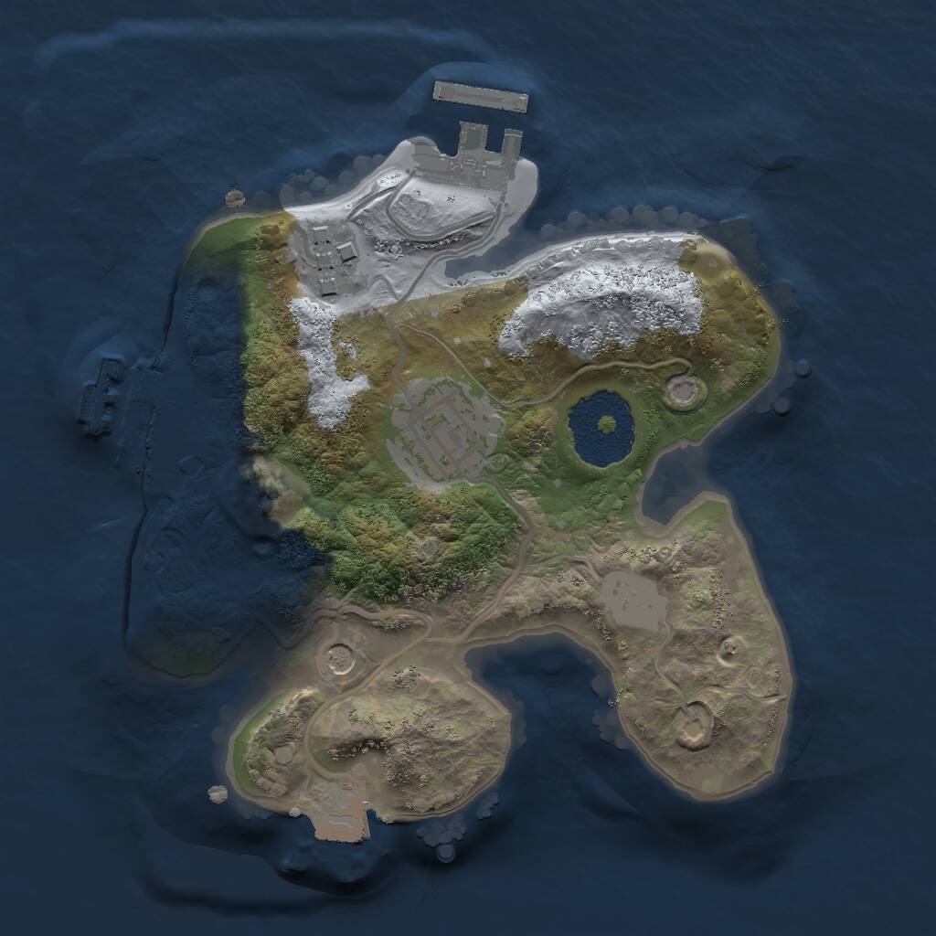 Rust Map: Procedural Map, Size: 2000, Seed: 41235704, 6 Monuments
