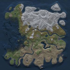 Thumbnail Rust Map: Procedural Map, Size: 4250, Seed: 2004927452, 15 Monuments