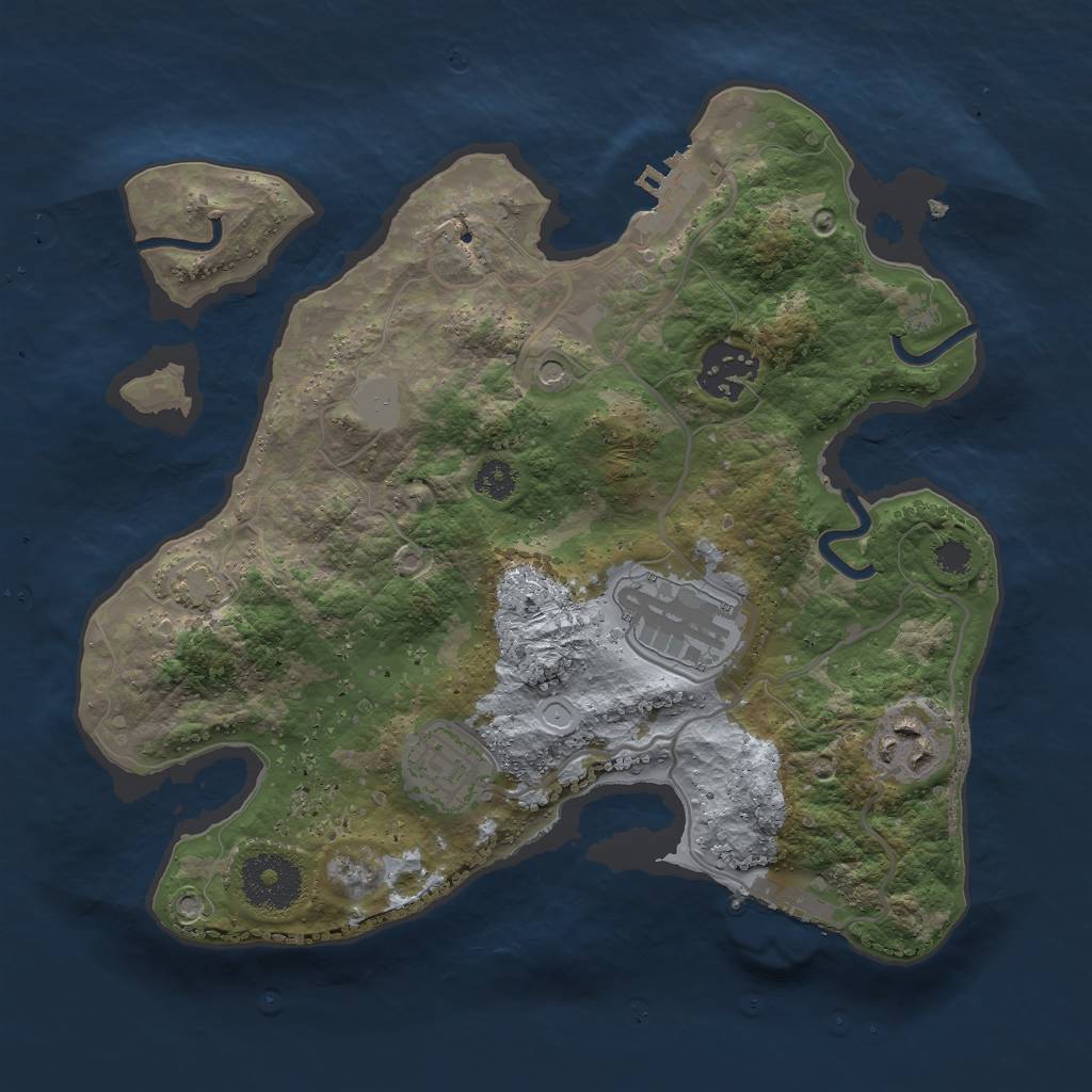 Rust Map: Procedural Map, Size: 2800, Seed: 8471344, 10 Monuments
