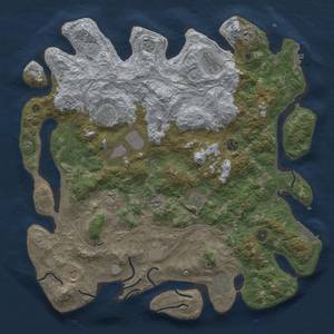 Thumbnail Rust Map: Procedural Map, Size: 4500, Seed: 354381346, 18 Monuments