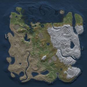 Thumbnail Rust Map: Procedural Map, Size: 4250, Seed: 1978715219, 16 Monuments
