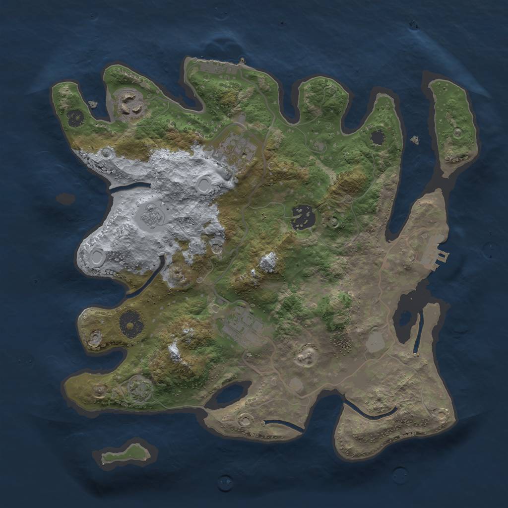 Rust Map: Procedural Map, Size: 3000, Seed: 9440, 11 Monuments