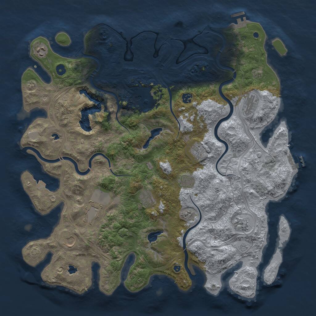 Rust Map: Procedural Map, Size: 4567, Seed: 2023202313, 17 Monuments