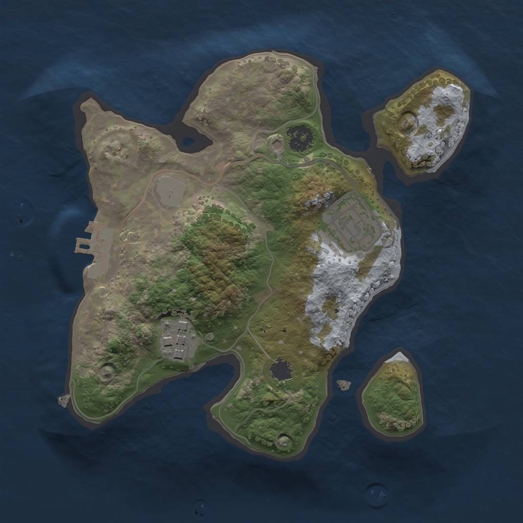 Rust Map: Procedural Map, Size: 2050, Seed: 20230504, 6 Monuments