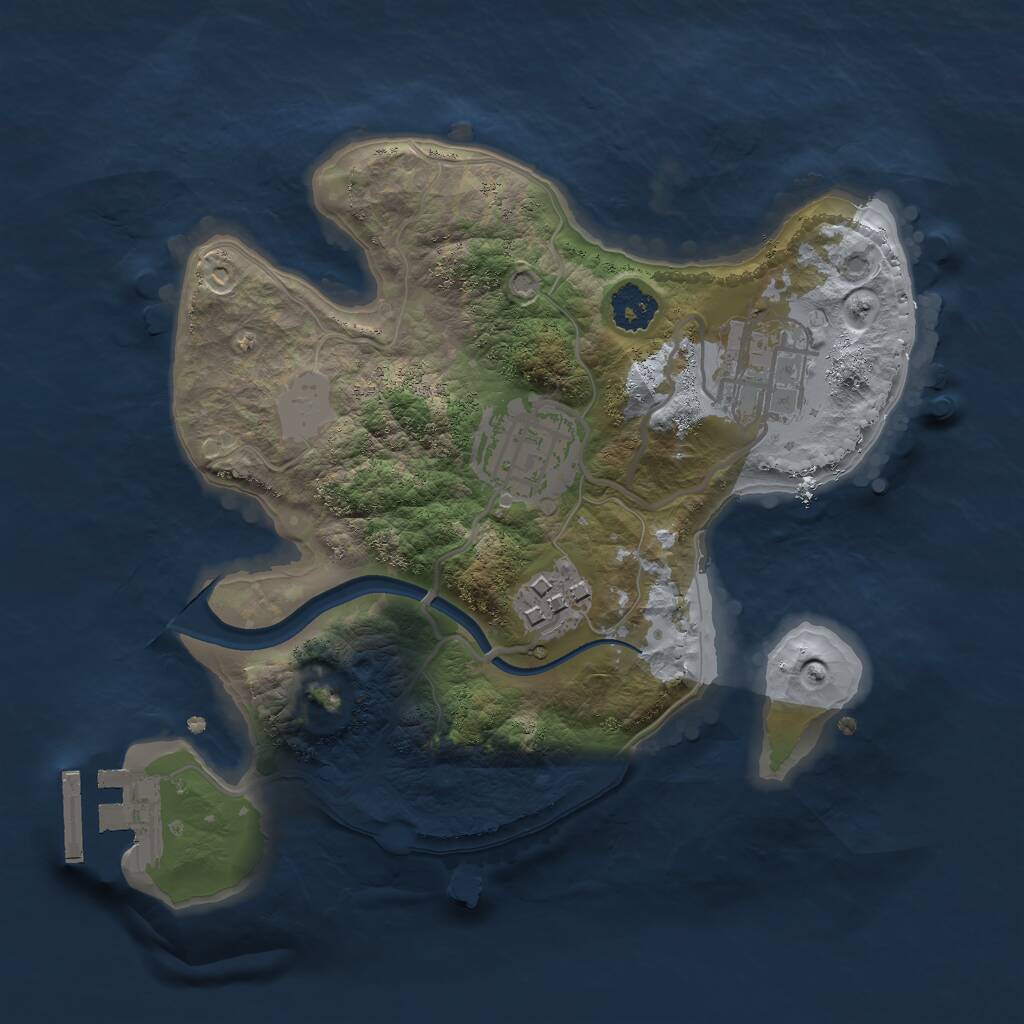 Rust Map: Procedural Map, Size: 2250, Seed: 25, 5 Monuments
