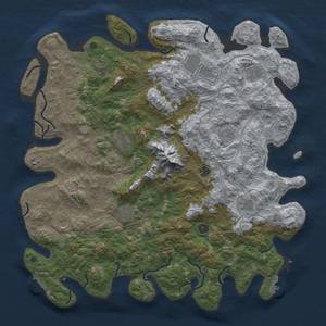 Thumbnail Rust Map: Procedural Map, Size: 5000, Seed: 615793175, 18 Monuments