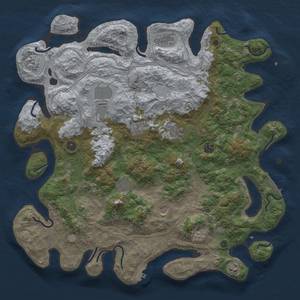 Thumbnail Rust Map: Procedural Map, Size: 4500, Seed: 518525673, 17 Monuments