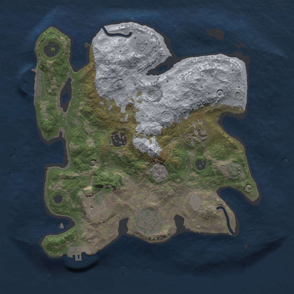 Rust Map: Procedural Map, Size: 2800, Seed: 6969420, 12 Monuments