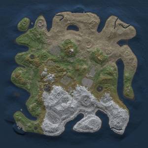 Thumbnail Rust Map: Procedural Map, Size: 3500, Seed: 1075814257, 16 Monuments