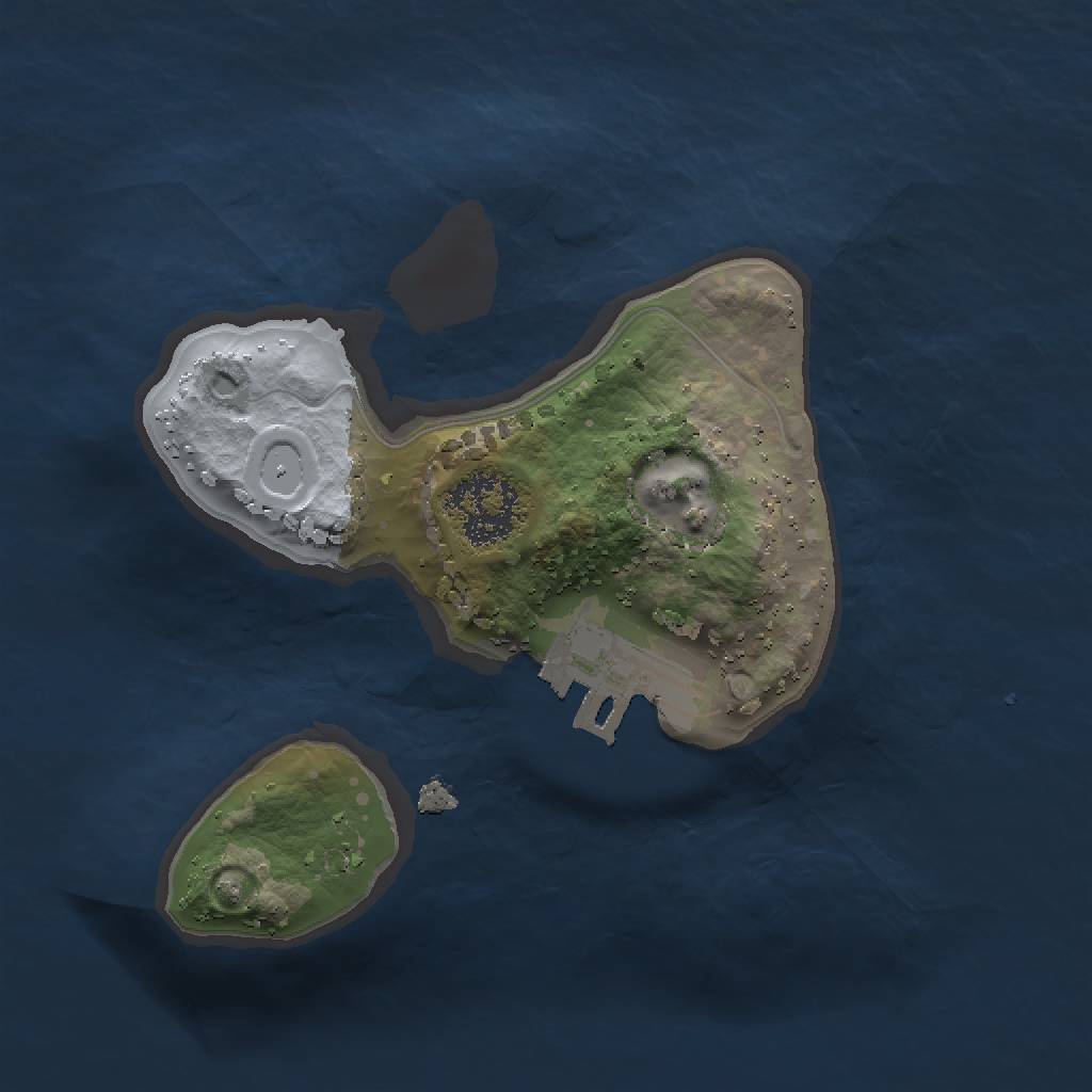 Rust Map: Procedural Map, Size: 1500, Seed: 397929626, 4 Monuments