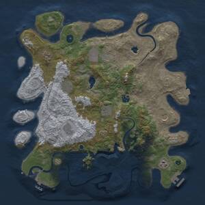 Thumbnail Rust Map: Procedural Map, Size: 4000, Seed: 395076443, 15 Monuments
