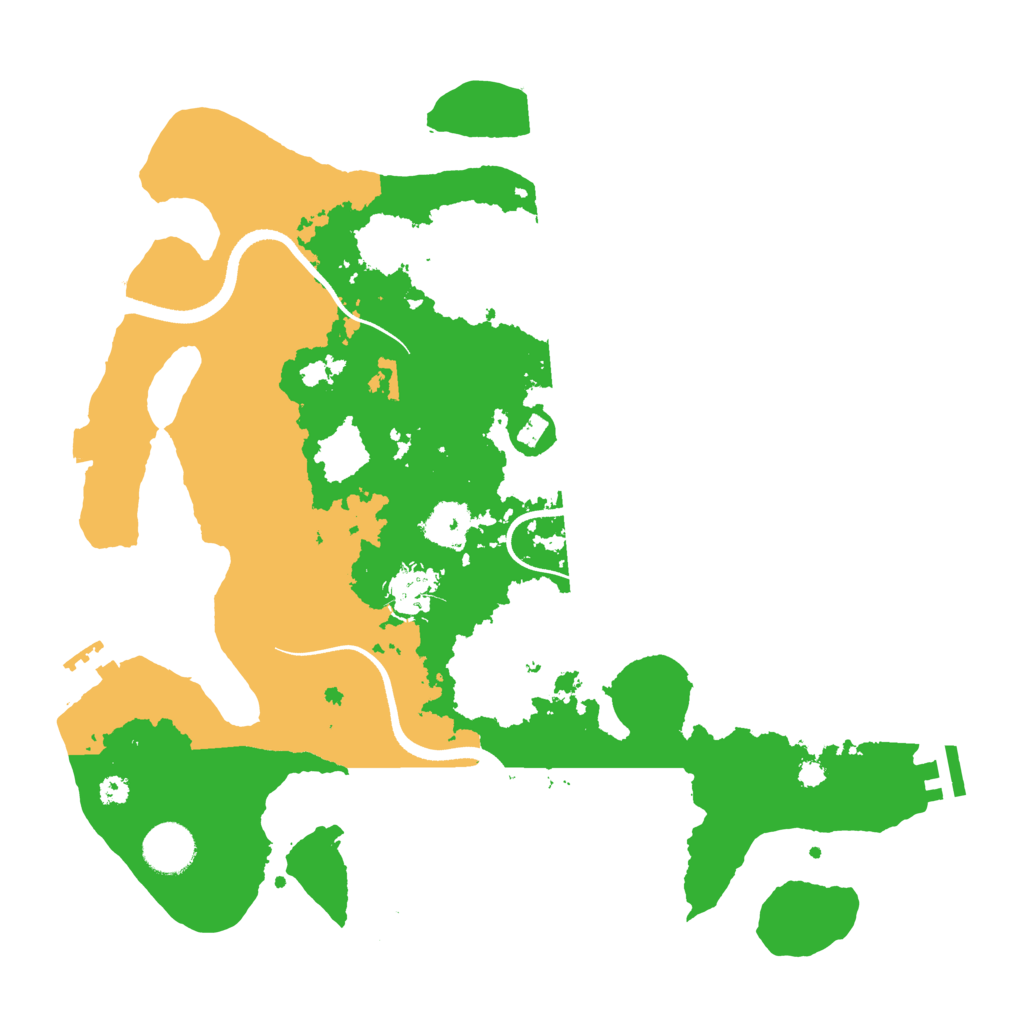 Biome Rust Map: Procedural Map, Size: 3500, Seed: 441470259