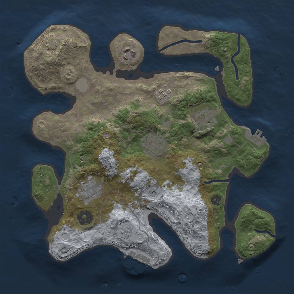 Rust Map: Procedural Map, Size: 2900, Seed: 17434, 12 Monuments