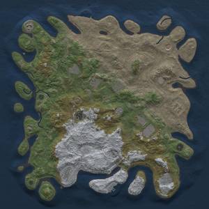 Thumbnail Rust Map: Procedural Map, Size: 4500, Seed: 73488216, 18 Monuments