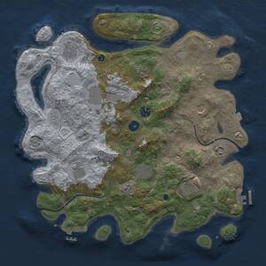 Thumbnail Rust Map: Procedural Map, Size: 3850, Seed: 22903, 16 Monuments