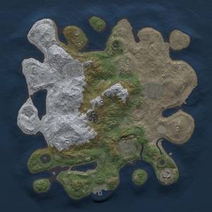 Thumbnail Rust Map: Procedural Map, Size: 3200, Seed: 1404864317, 14 Monuments