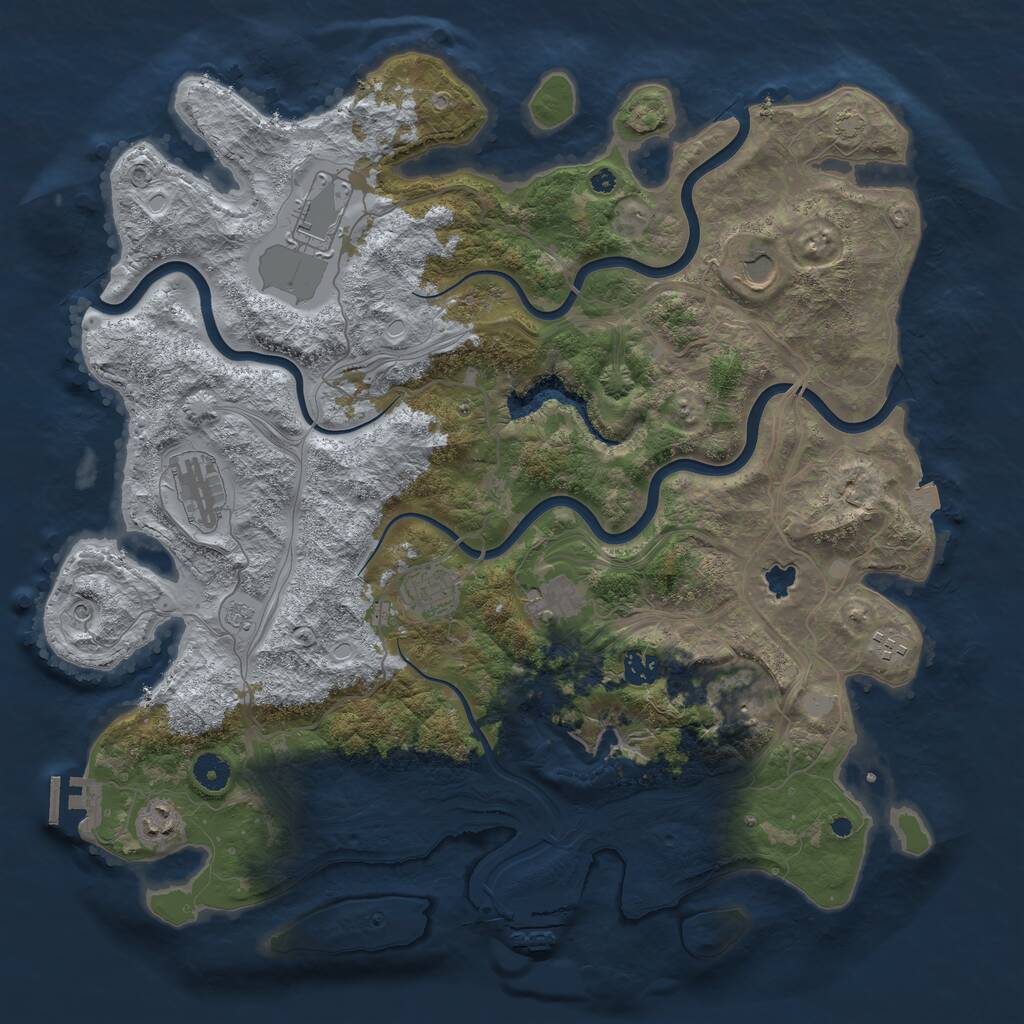 Rust Map: Procedural Map, Size: 4250, Seed: 838505598, 15 Monuments