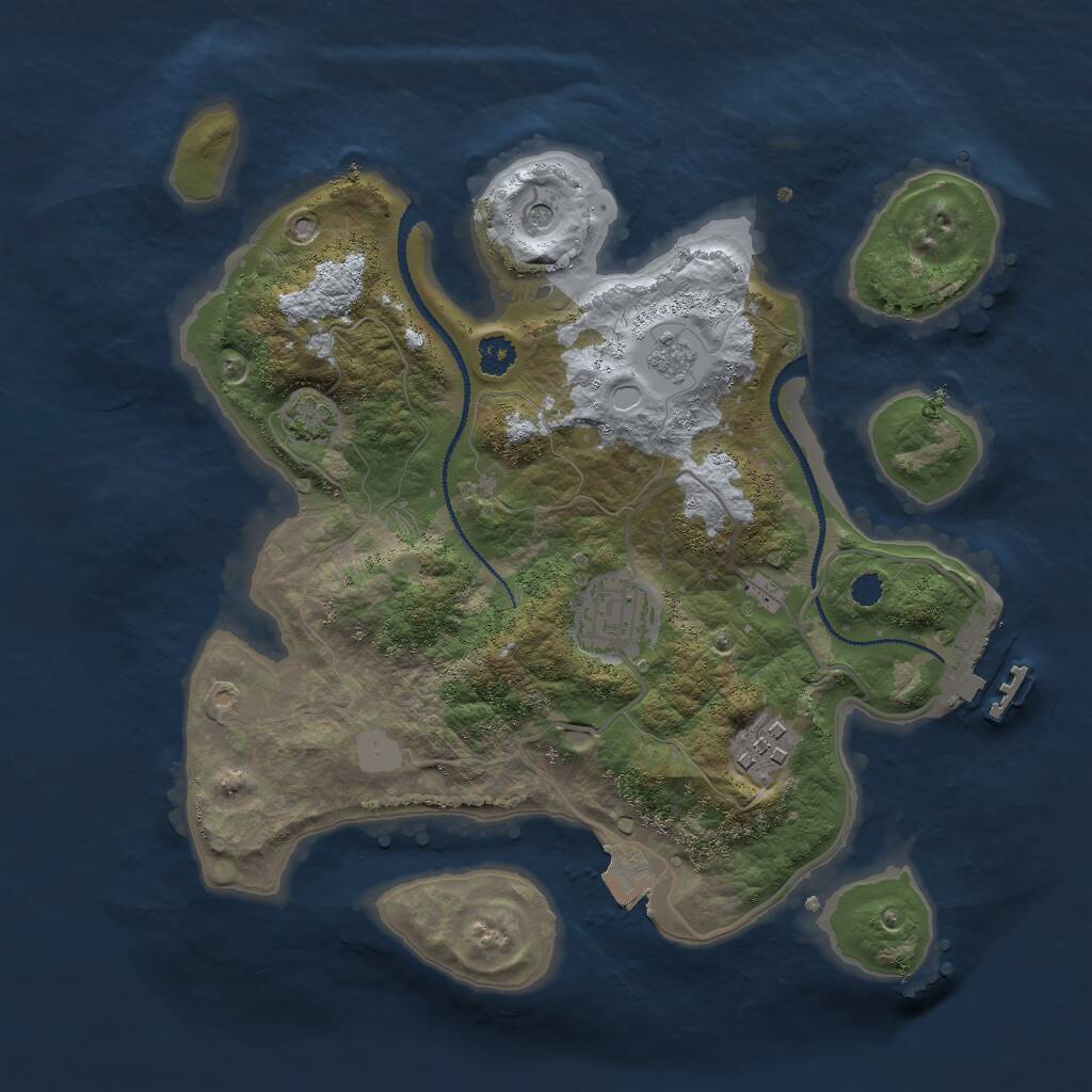 Rust Map: Procedural Map, Size: 2800, Seed: 455, 7 Monuments