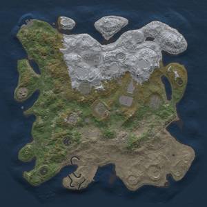 Thumbnail Rust Map: Procedural Map, Size: 4000, Seed: 615403675, 16 Monuments