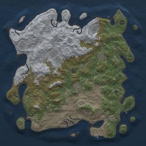Thumbnail Rust Map: Procedural Map, Size: 4500, Seed: 1352220438, 16 Monuments