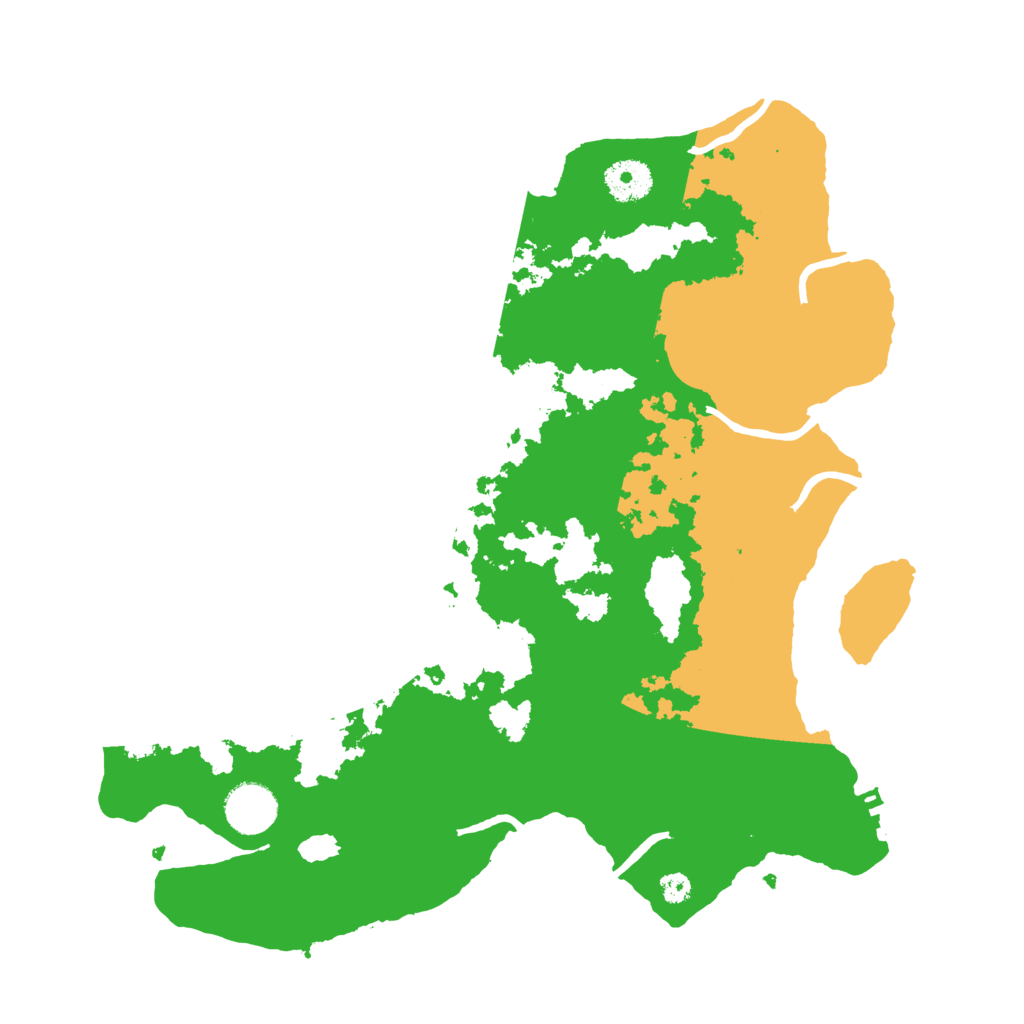 Biome Rust Map: Procedural Map, Size: 3500, Seed: 7569