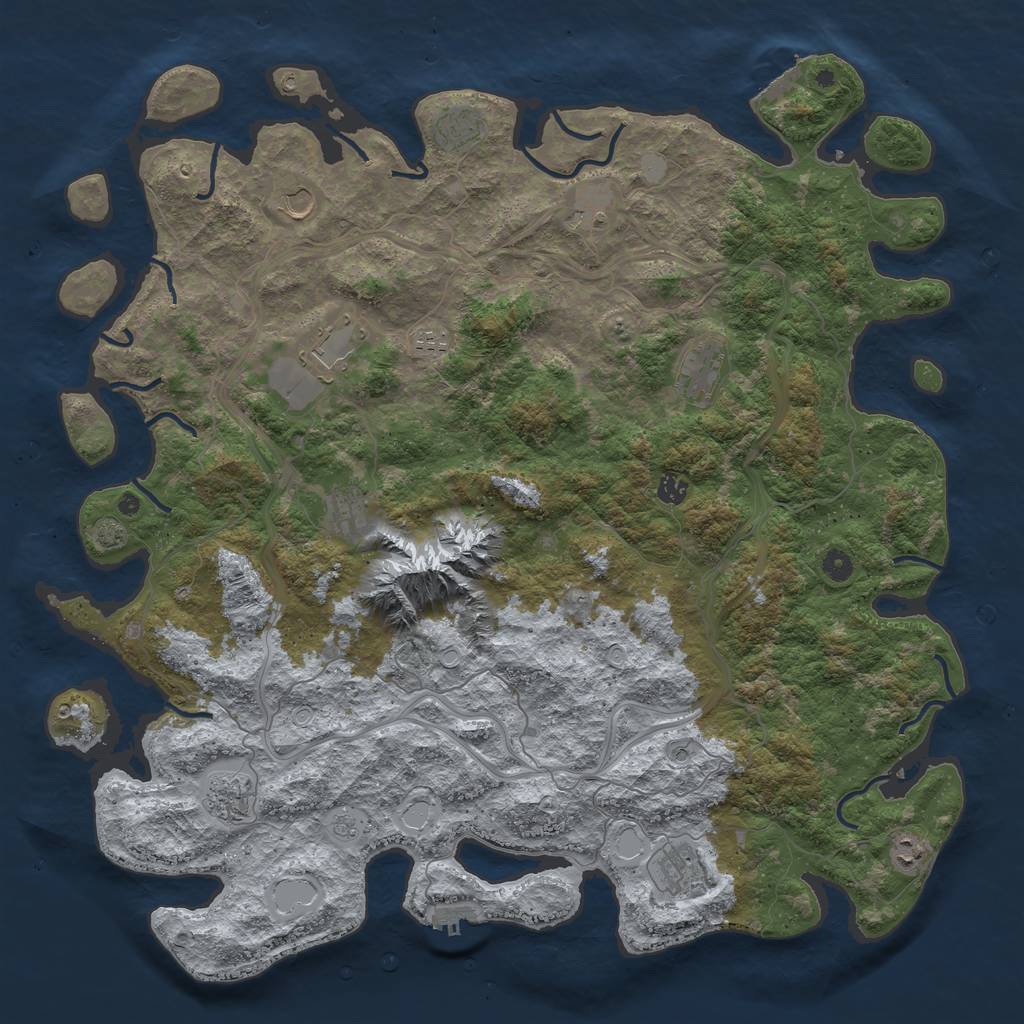 Rust Map: Procedural Map, Size: 5000, Seed: 20100226, 18 Monuments