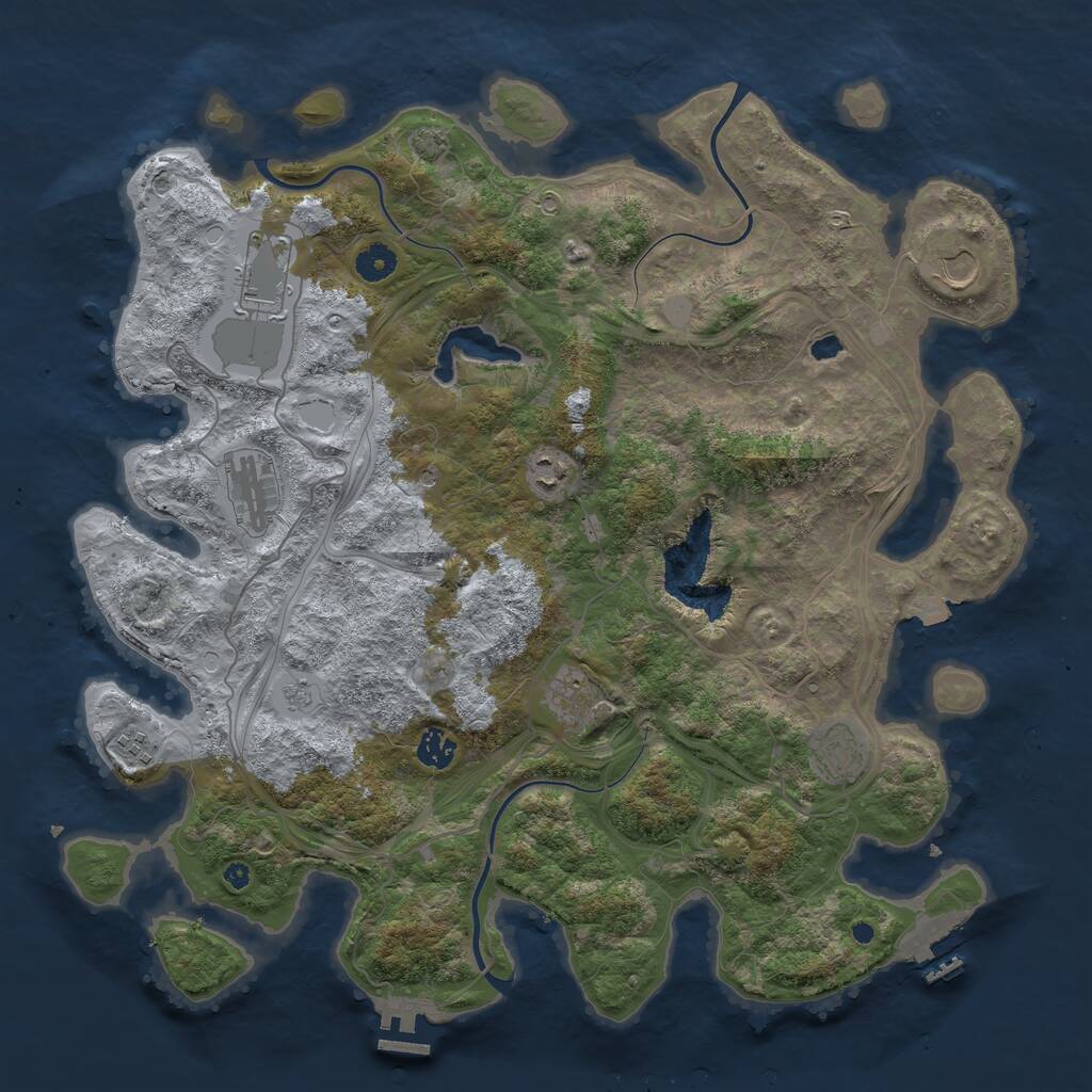 Rust Map: Procedural Map, Size: 4250, Seed: 15253, 14 Monuments