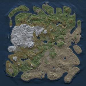 Thumbnail Rust Map: Procedural Map, Size: 4500, Seed: 566735380, 16 Monuments