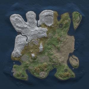 Thumbnail Rust Map: Procedural Map, Size: 3000, Seed: 9595, 12 Monuments