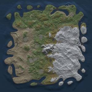 Thumbnail Rust Map: Procedural Map, Size: 5000, Seed: 1245854584, 18 Monuments