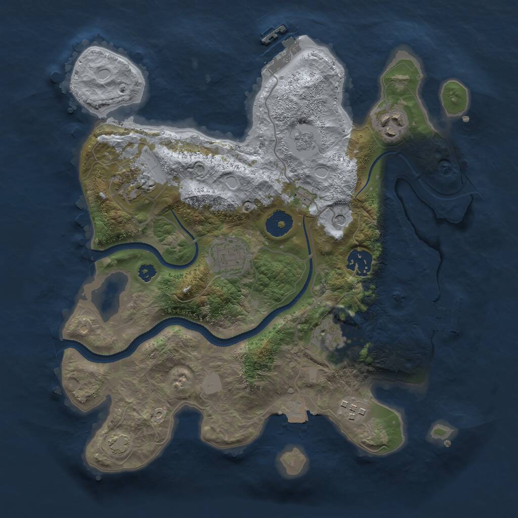 Rust Map: Procedural Map, Size: 3000, Seed: 1482922016, 12 Monuments
