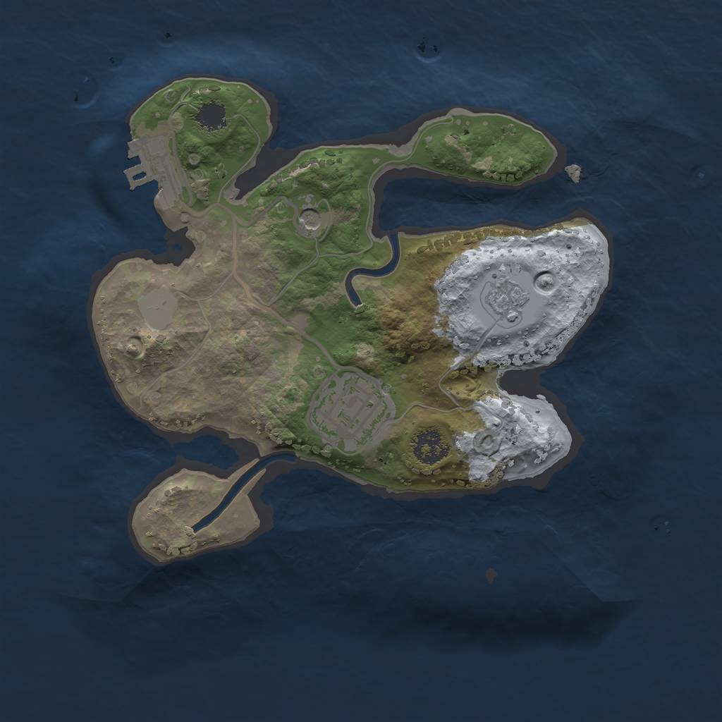Rust Map: Procedural Map, Size: 2100, Seed: 829823, 7 Monuments