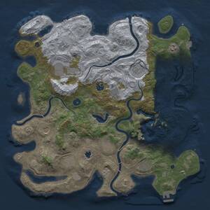 Thumbnail Rust Map: Procedural Map, Size: 4250, Seed: 999250461, 17 Monuments