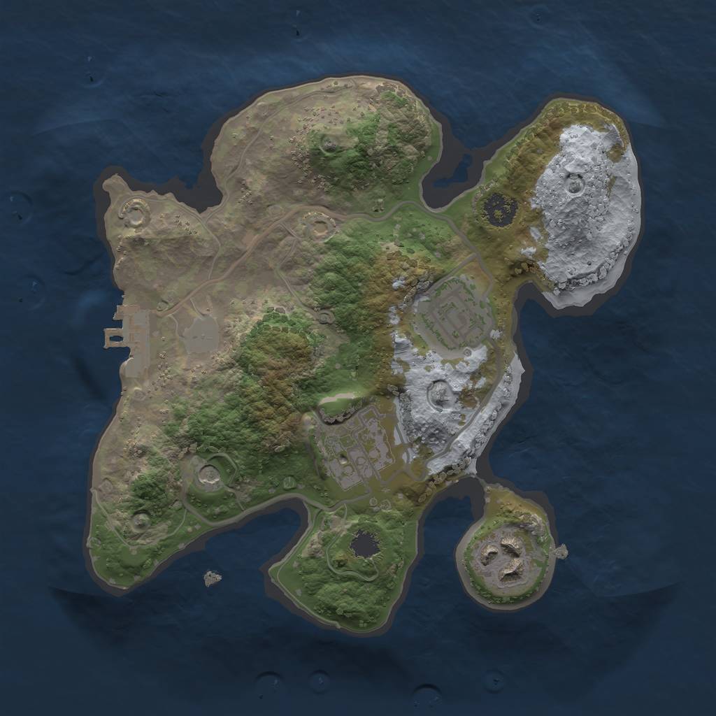 Rust Map: Procedural Map, Size: 2200, Seed: 20230504, 8 Monuments