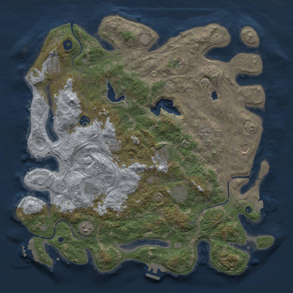 Rust Map: Procedural Map, Size: 4300, Seed: 163365147, 15 Monuments