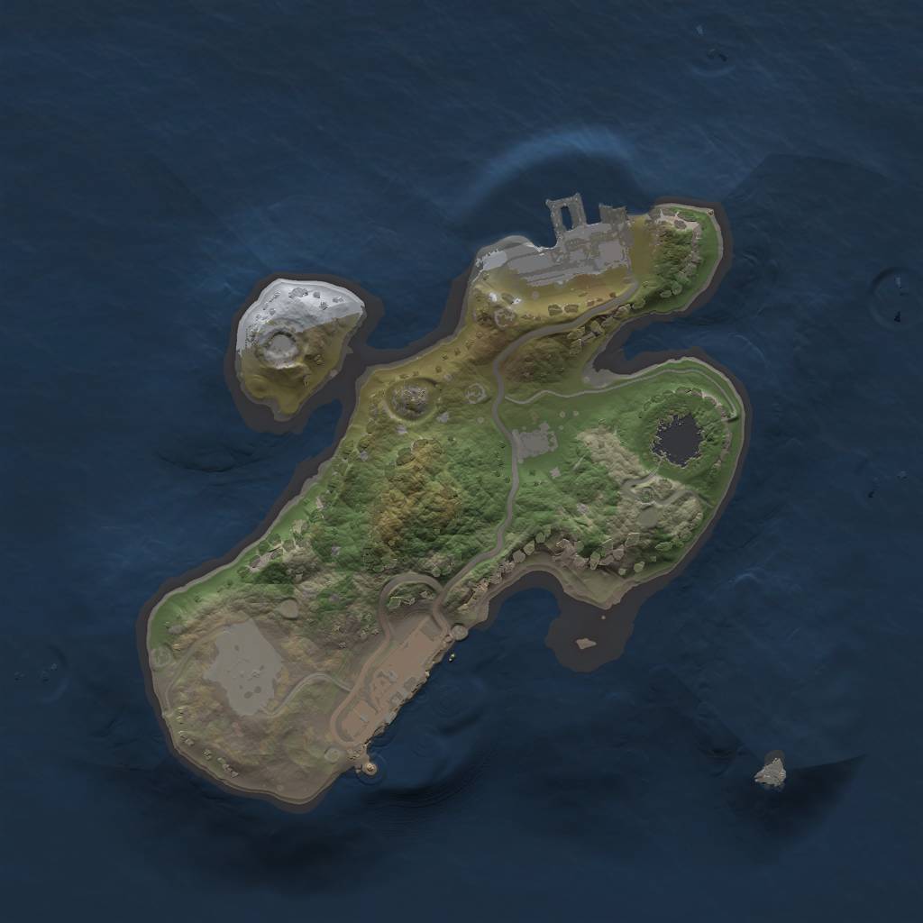 Rust Map: Procedural Map, Size: 1600, Seed: 632948, 5 Monuments