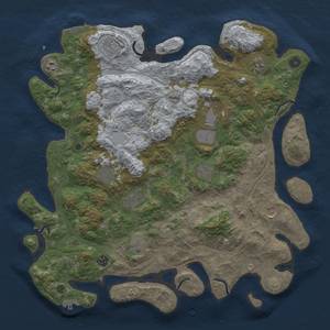 Thumbnail Rust Map: Procedural Map, Size: 4500, Seed: 1238199205, 18 Monuments