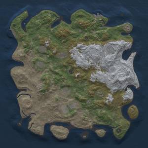 Thumbnail Rust Map: Procedural Map, Size: 4500, Seed: 5052023, 19 Monuments