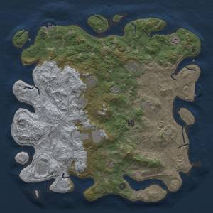 Thumbnail Rust Map: Procedural Map, Size: 4500, Seed: 598547409, 18 Monuments