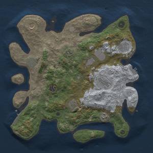 Thumbnail Rust Map: Procedural Map, Size: 3500, Seed: 405, 16 Monuments