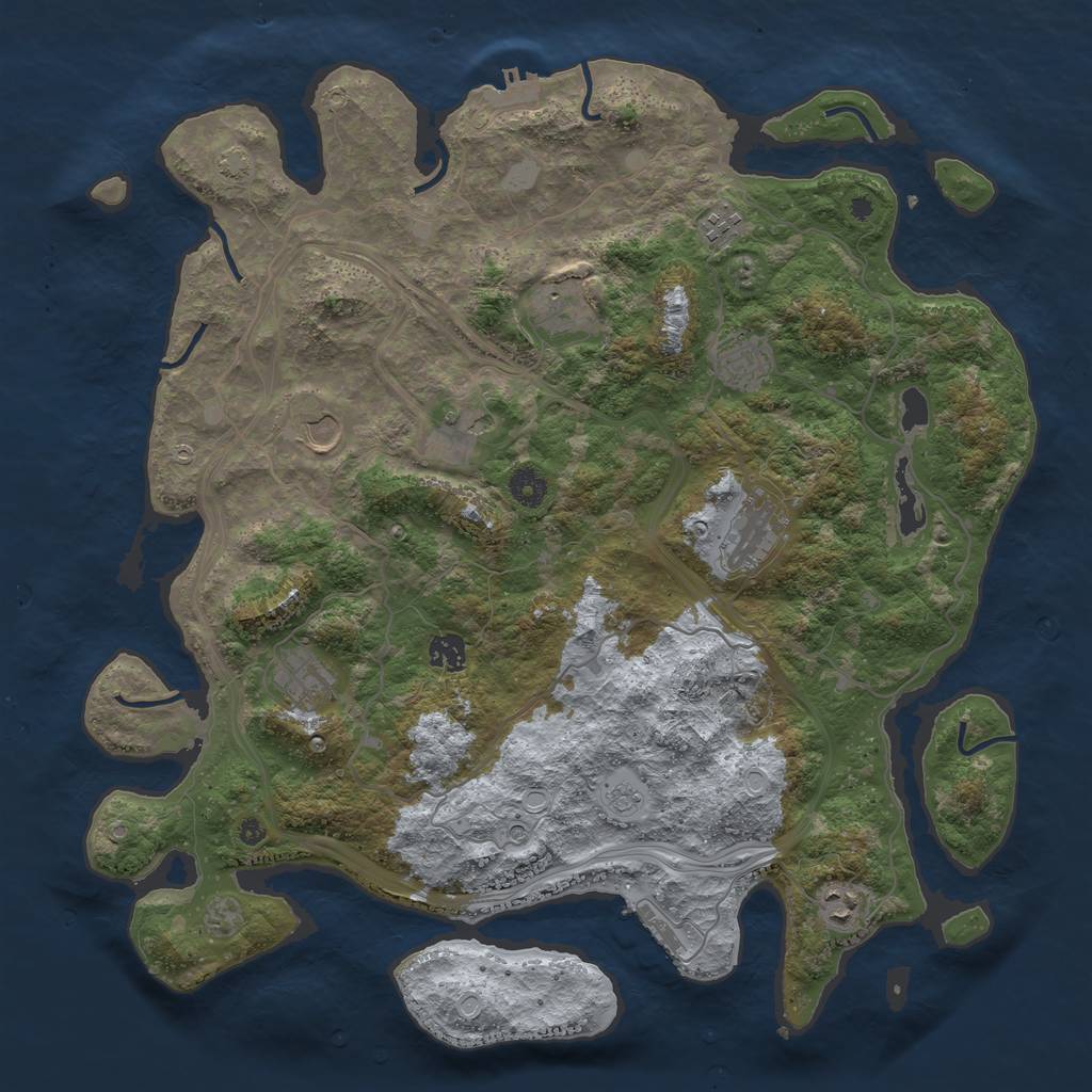 Rust Map: Procedural Map, Size: 4250, Seed: 1590818639, 16 Monuments