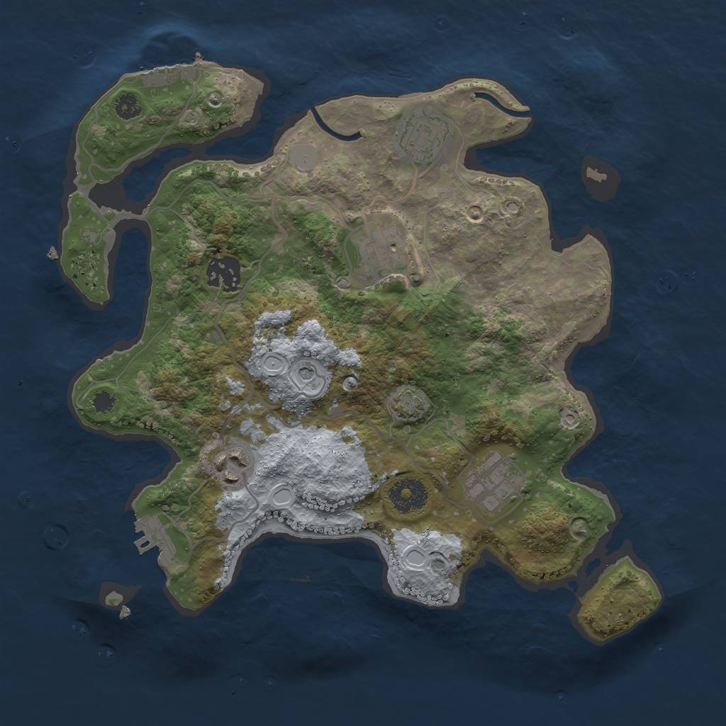 Rust Map: Procedural Map, Size: 3000, Seed: 31181, 11 Monuments