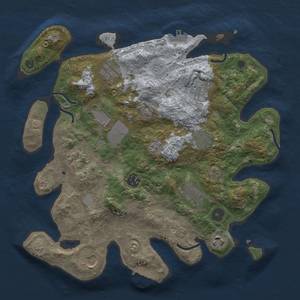 Thumbnail Rust Map: Procedural Map, Size: 3500, Seed: 117671814, 17 Monuments