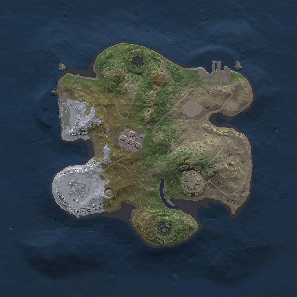 Rust Map: Procedural Map, Size: 2000, Seed: 6314643, 7 Monuments