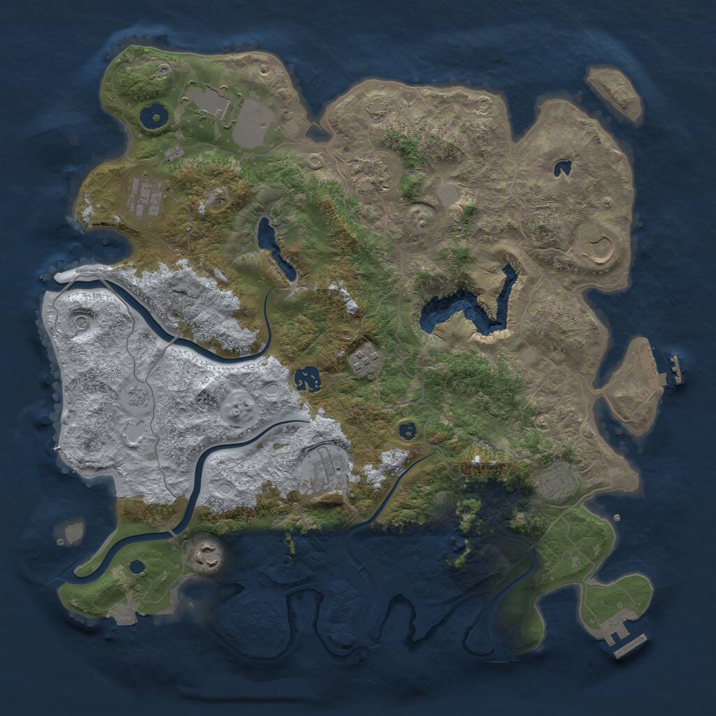 Rust Map: Procedural Map, Size: 4000, Seed: 1799945582, 15 Monuments