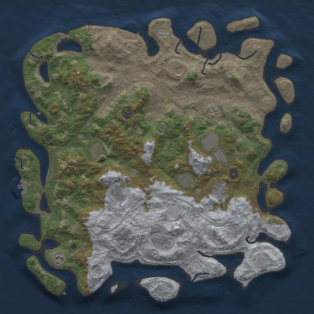 Rust Map: Procedural Map, Size: 4700, Seed: 9082, 18 Monuments