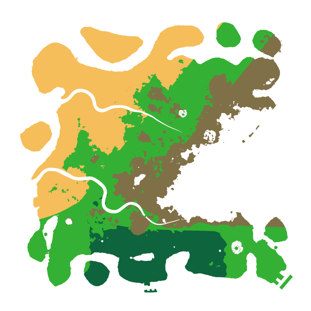 Biome Rust Map: Procedural Map, Size: 3700, Seed: 35583