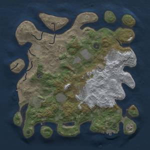 Thumbnail Rust Map: Procedural Map, Size: 3700, Seed: 35583, 16 Monuments