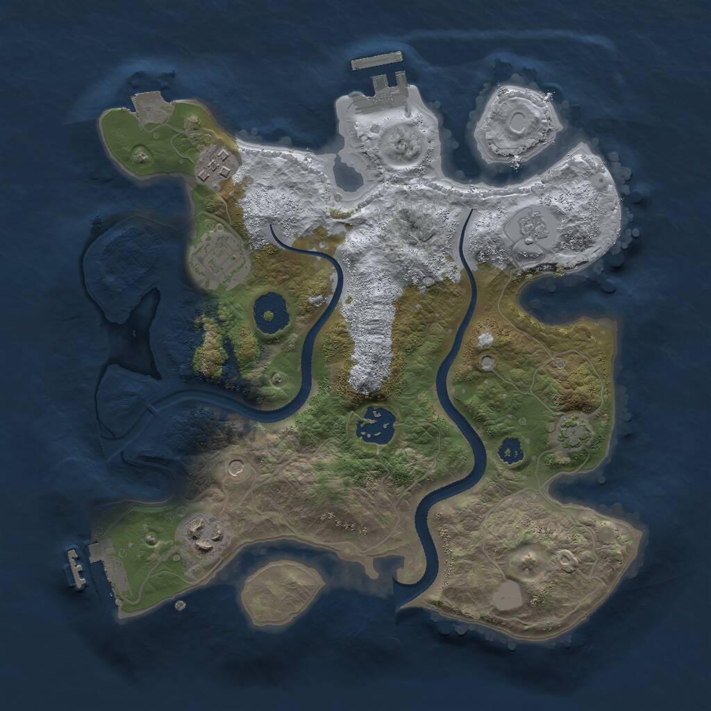Rust Map: Procedural Map, Size: 2797, Seed: 13825, 10 Monuments