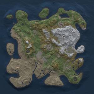 Thumbnail Rust Map: Procedural Map, Size: 3500, Seed: 15074313, 16 Monuments